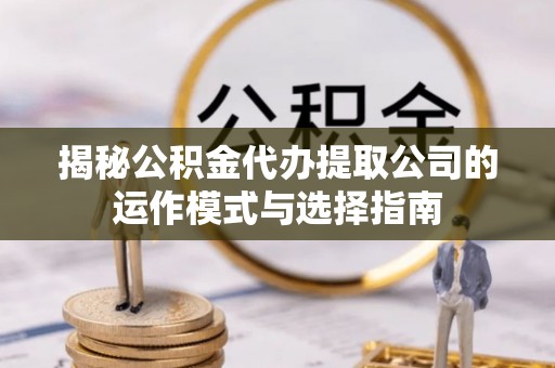 杭州揭秘公积金代办提取公司的运作模式与选择指南